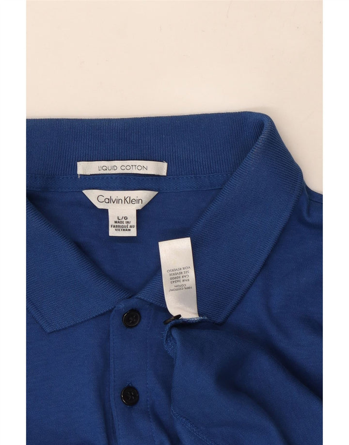 CALVIN KLEIN Muška polo majica Large Blue Pamuk