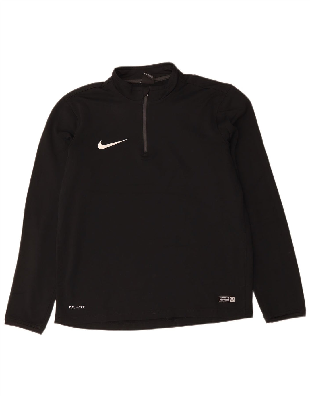 NIKE Muška pulover trenirka Dri Fit s patentnim izrezom, srednji crni poliester