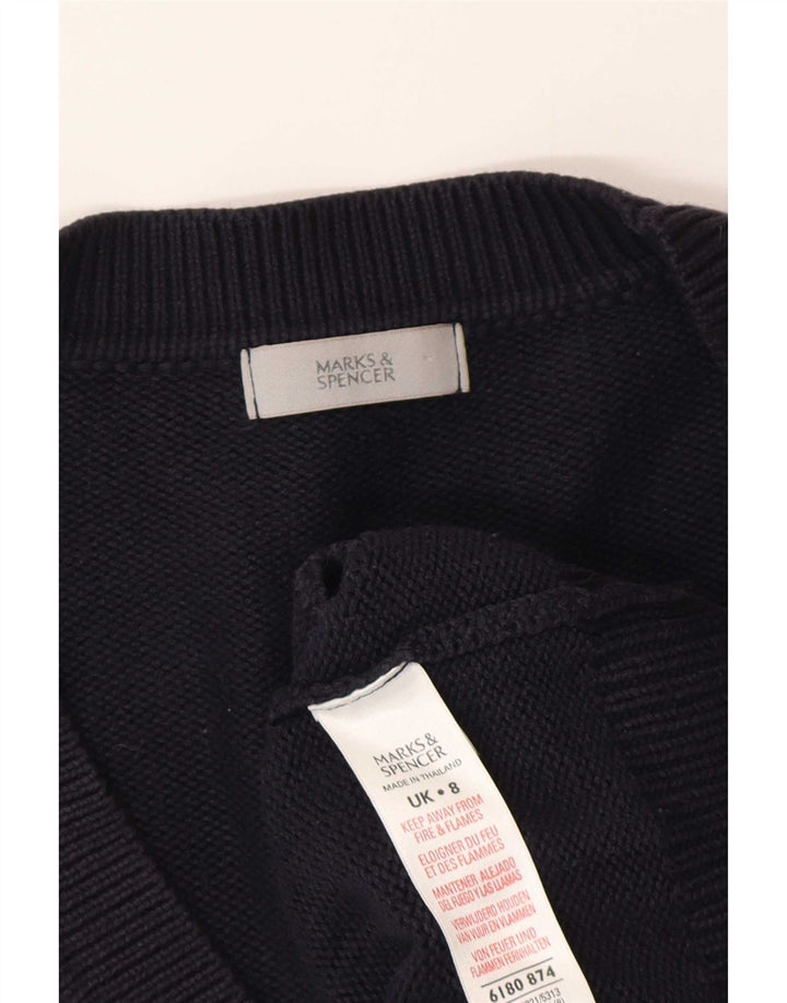 Marks & Spencer ženski prekomjerni džemper UK 8 Mali tamnoplavi