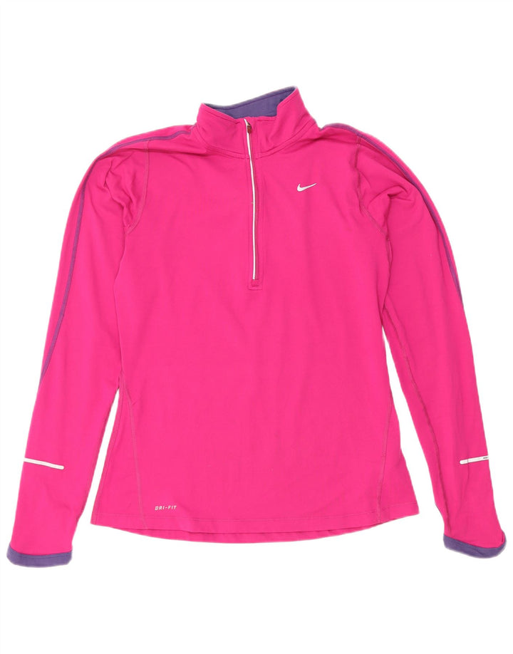 Nike Ženska trenirka Dri Fit Zip Neck Top UK 10 Small Pink