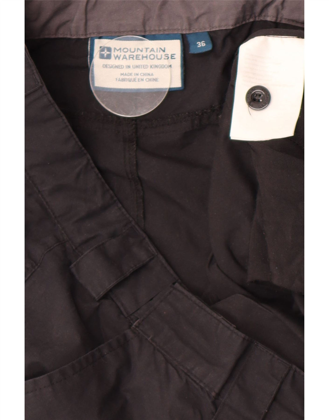 Mountain Warehouse muške ravne kargo hlače W36 L31 crni poliester