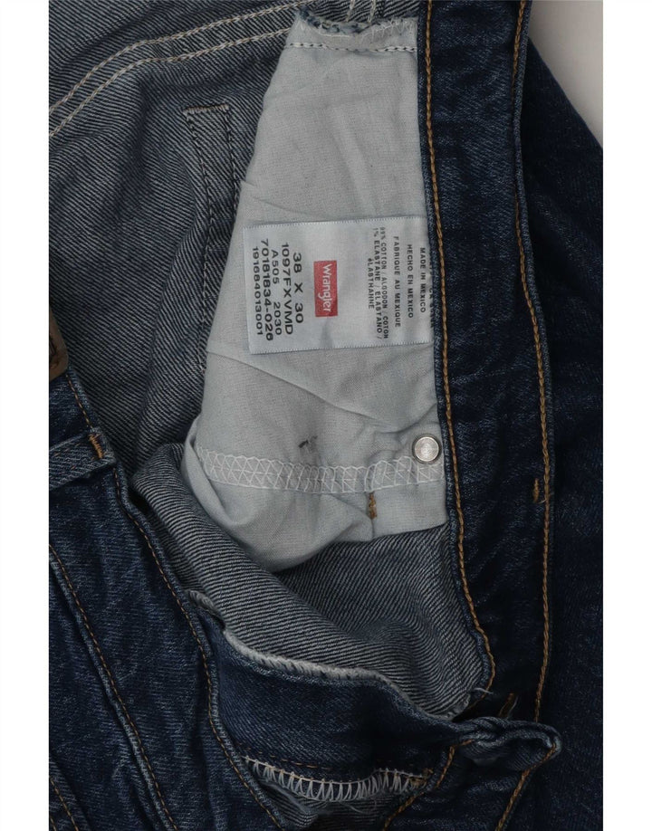 Wrangler muške obične ravne traperice W38 L30 plavi pamuk