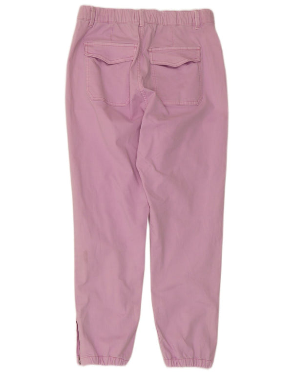 Marks & Spencer Womens Joggers Chino Trousers UK 12 Medium W28 L26 Pink