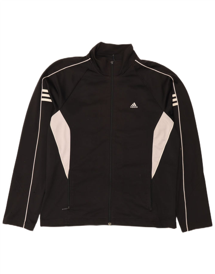 Adidas muška trenirka gornja jakna UK 42/44 veliki crni poliester u boji