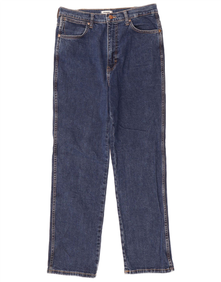 Wrangler muške ravne traperice Wild West W31 L30 plavi pamuk