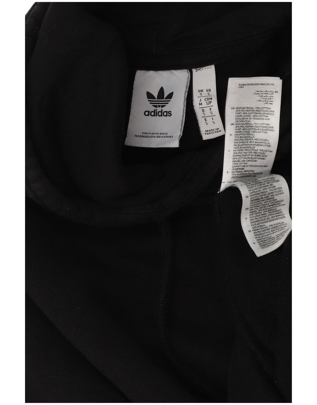 Adidas muška majica s kapuljačom mala, crna pamučna
