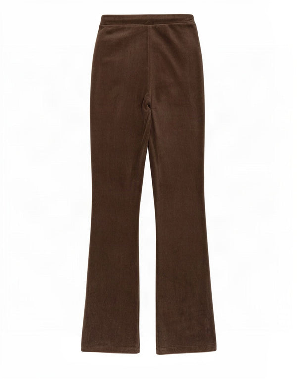 Topshop Ženske trenirke od velura UK 10 Small Brown Cotton