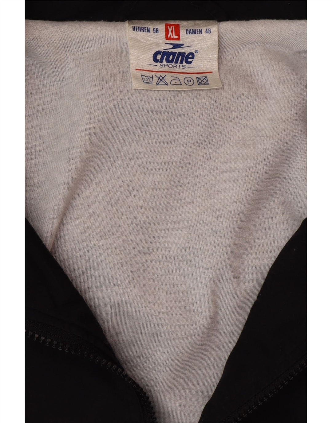 CRANE Muška gornja jakna trenirke širokog kroja XL crni poliester u boji