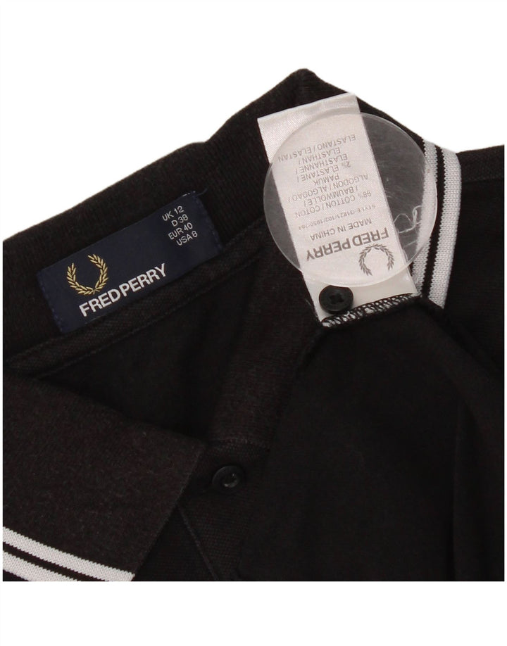Fred Perry ženska polo majica UK 12 Srednji crni pamuk