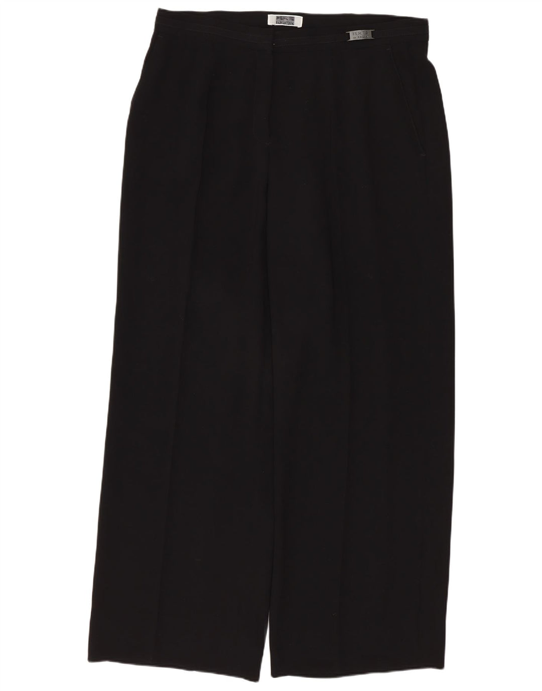 Perte by Krizia ženske ravne chino hlače W32 L28 crni poliester