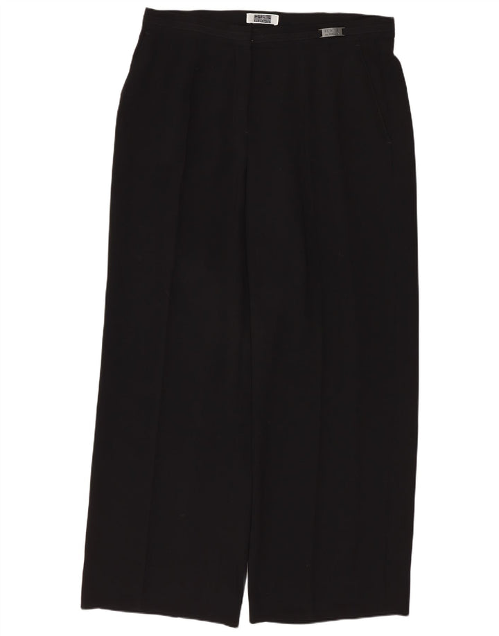 Perte by Krizia ženske ravne chino hlače W32 L28 crni poliester