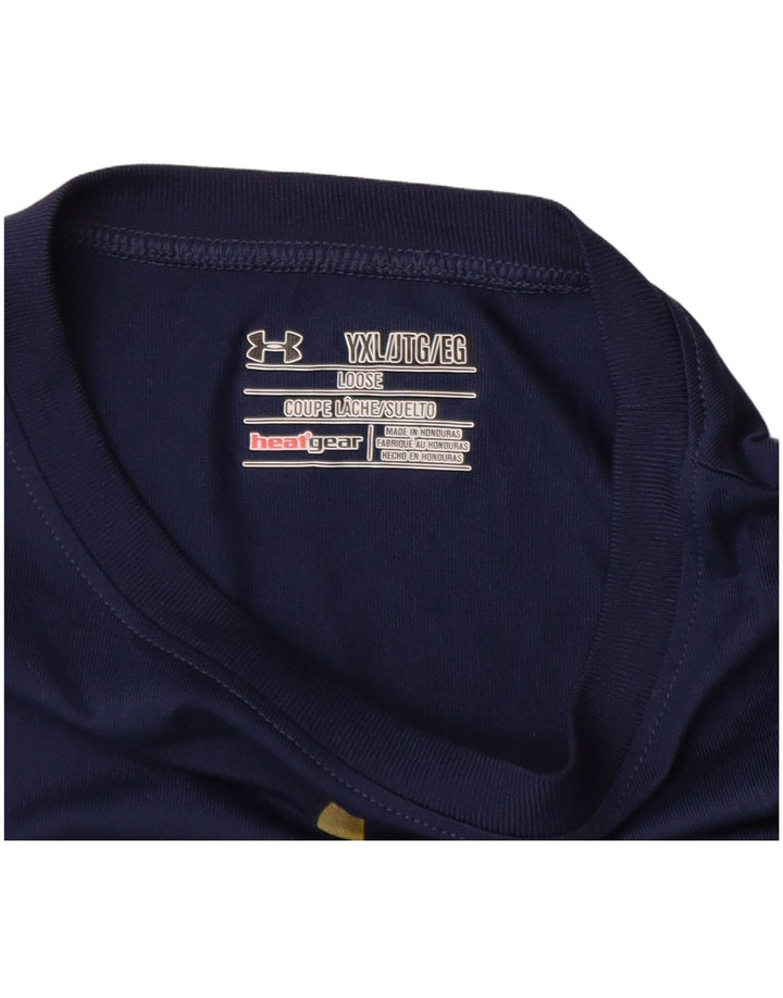 UNDER ARMOUR Dječačka široka majica kratkih rukava s motivima 13-14 godina XL tamnoplava
