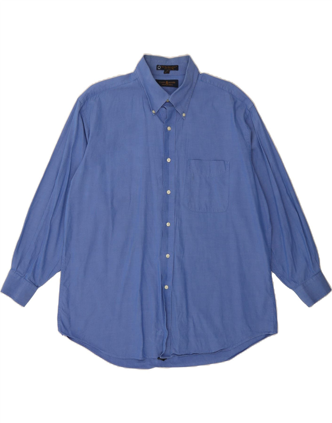 TOMMY HILFIGER Mens Shirt Size 17 XL Blue Cotton Vintage Tommy Hilfiger and Second-Hand Tommy Hilfiger from Messina Hembry 