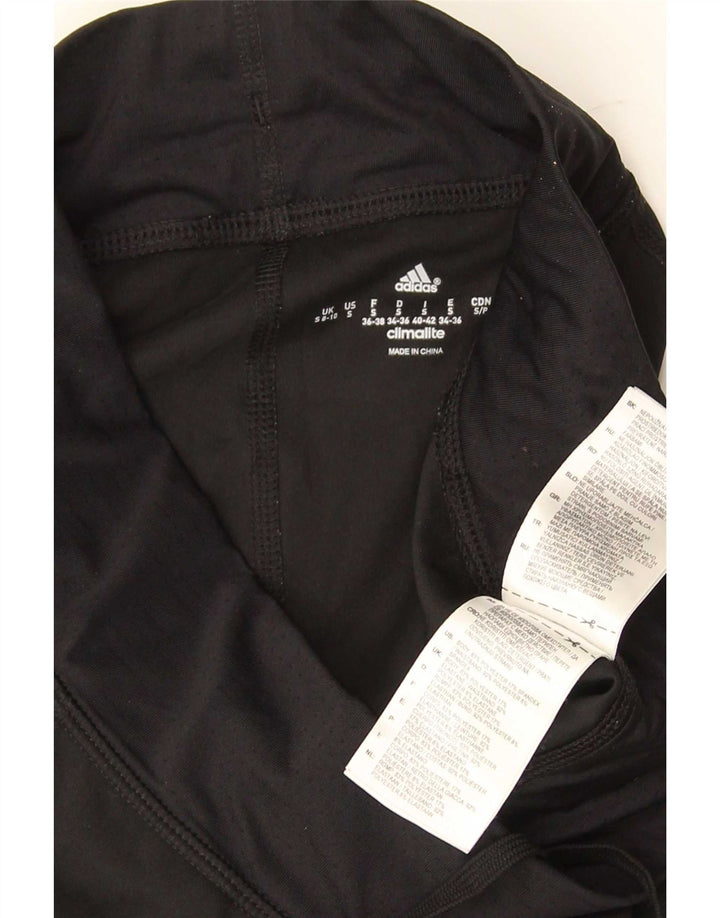 Adidas ženske Climalite Capri tajice UK 8/10 male crne poliesterske