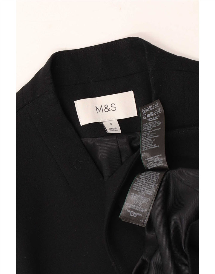 Marks & Spencer ženska jakna s otvorenim sakoom UK 8, mali crni poliester
