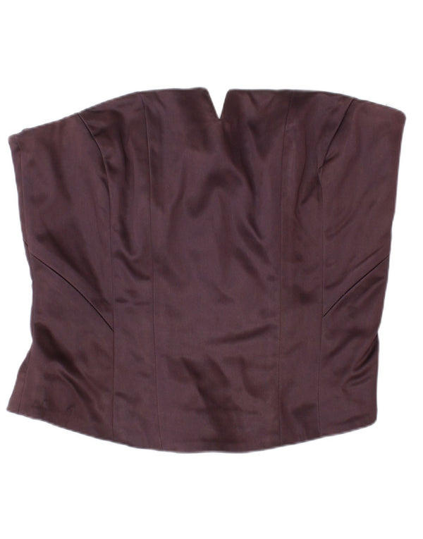 COAST Womens Corset Top UK 12 Medium Purple Acetate