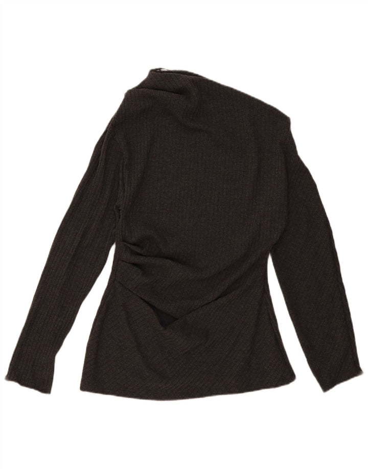 Zara ženska majica na jedno rame UK 14 veliki sivi poliester