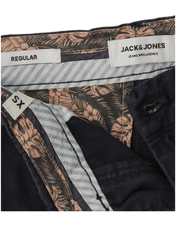 JACK & JONES Muške kratke chino hlače standardnog kroja XS W28 tamnoplavi lan