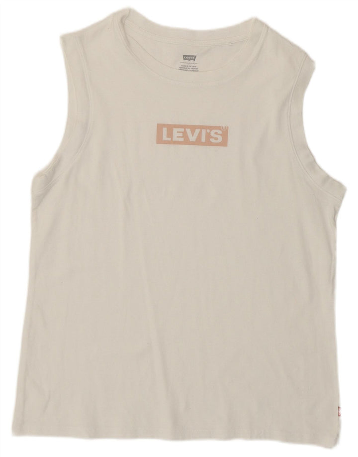 LEVI'S Ženska majica kratkih rukava s grafičkim motivima UK 12 Srednje bijela