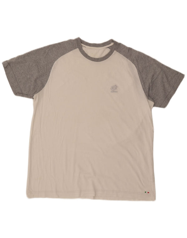 LOTTO muška majica kratkih rukava UK 46/46 3XL bijeli pamuk u boji