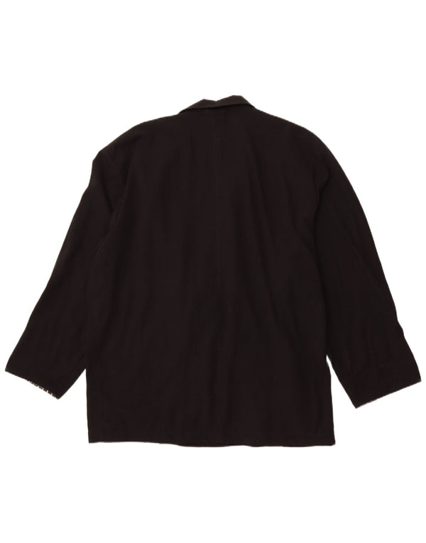 VINTAGE muška jakna s dvostrukim kopčanjem UK 42 XL crni poliester