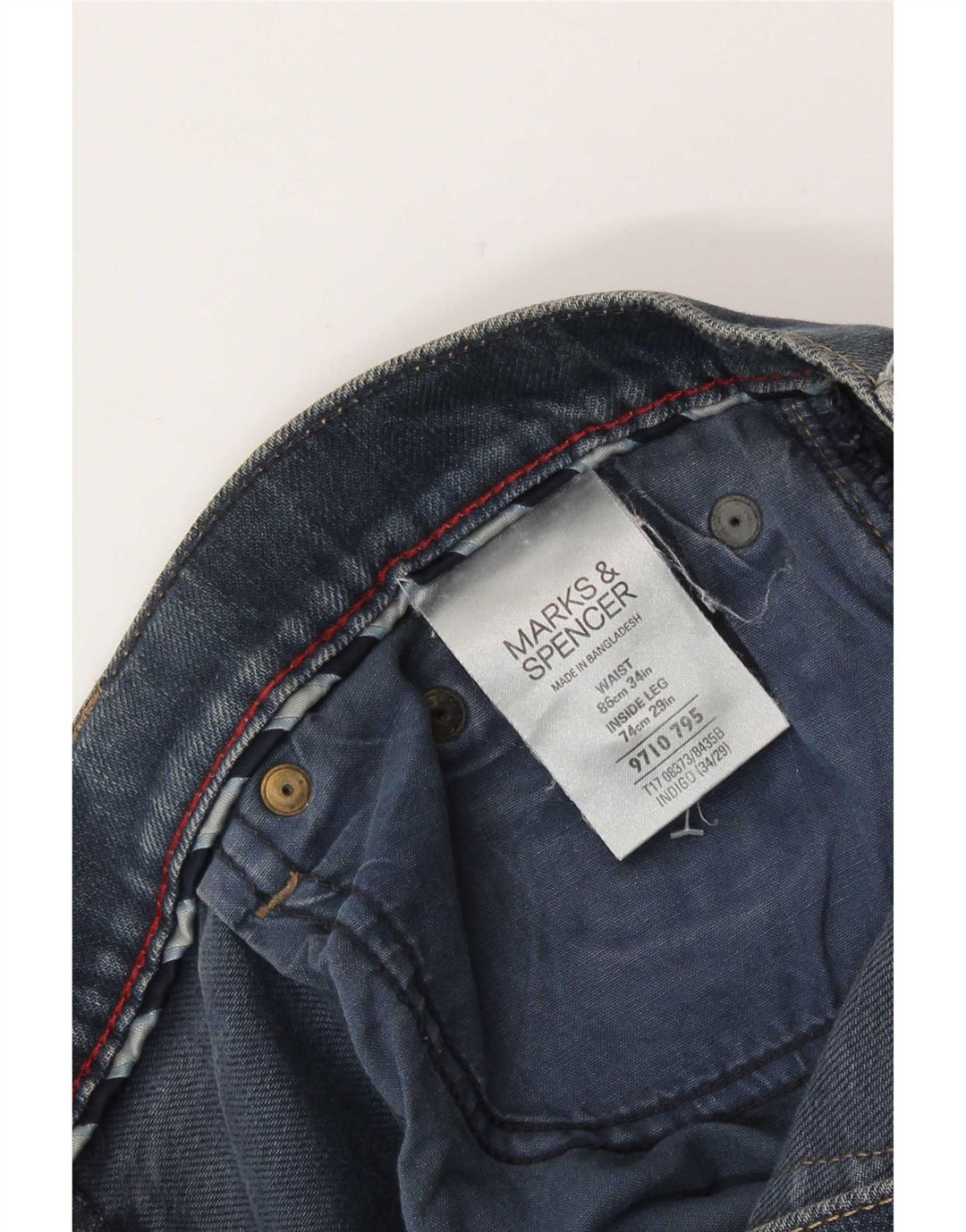Marks & Spencer ženske ravne traperice W34 L25 plavi pamuk