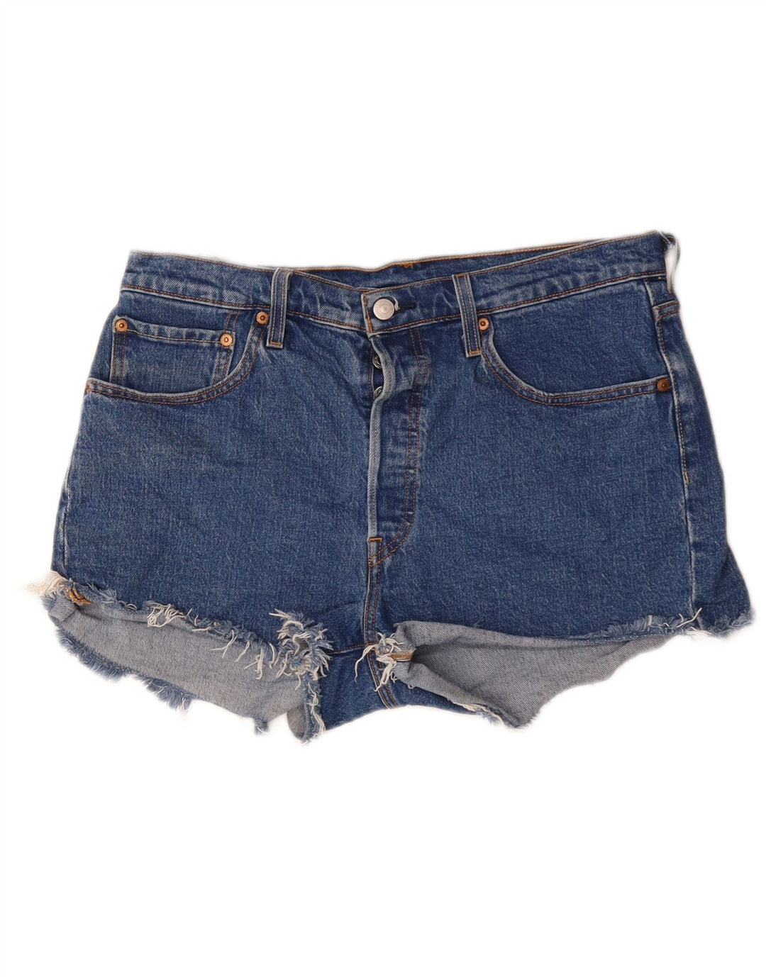 Levi's ženske 501 traper kratke hlače W32 veliki plavi pamuk