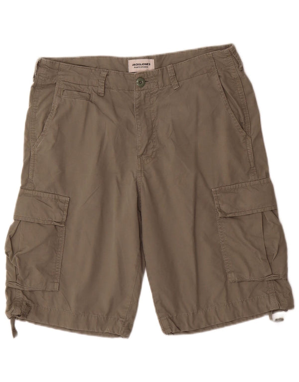Jack & Jones muške kargo kratke hlače male W29 kaki pamuk