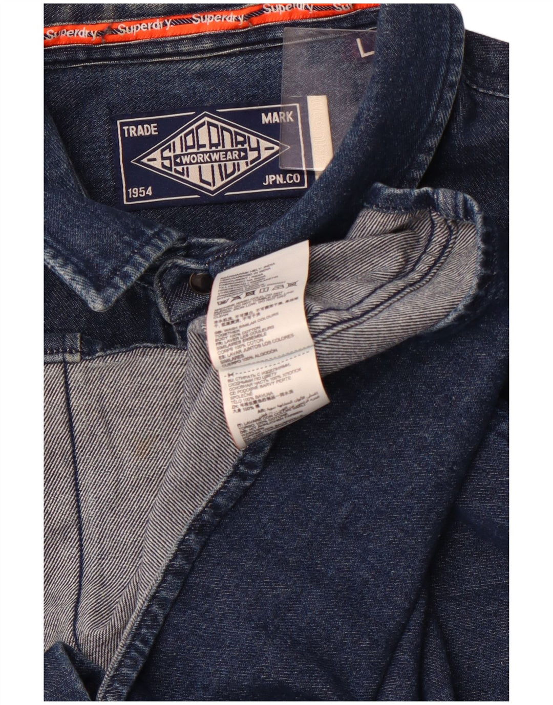 SUPERDRY muška traper košulja velika tamnoplava pamuk