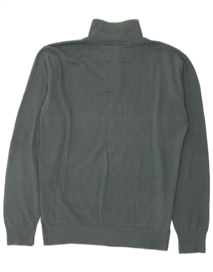 Jack & Jones muški pulover s dugmadima i ovratnikom XL od zelenog pamuka