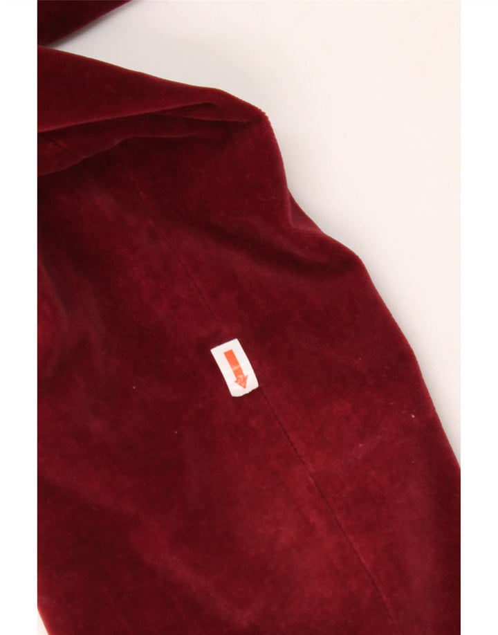 COUNTRY CASUALS Ženska baršunasta jakna sa 2 gumba UK 14 Velika bordo