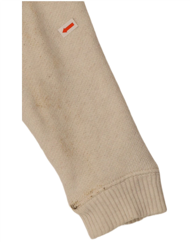 ROXY Womens Hooded Jumper Sweater UK 14 Medium Off White