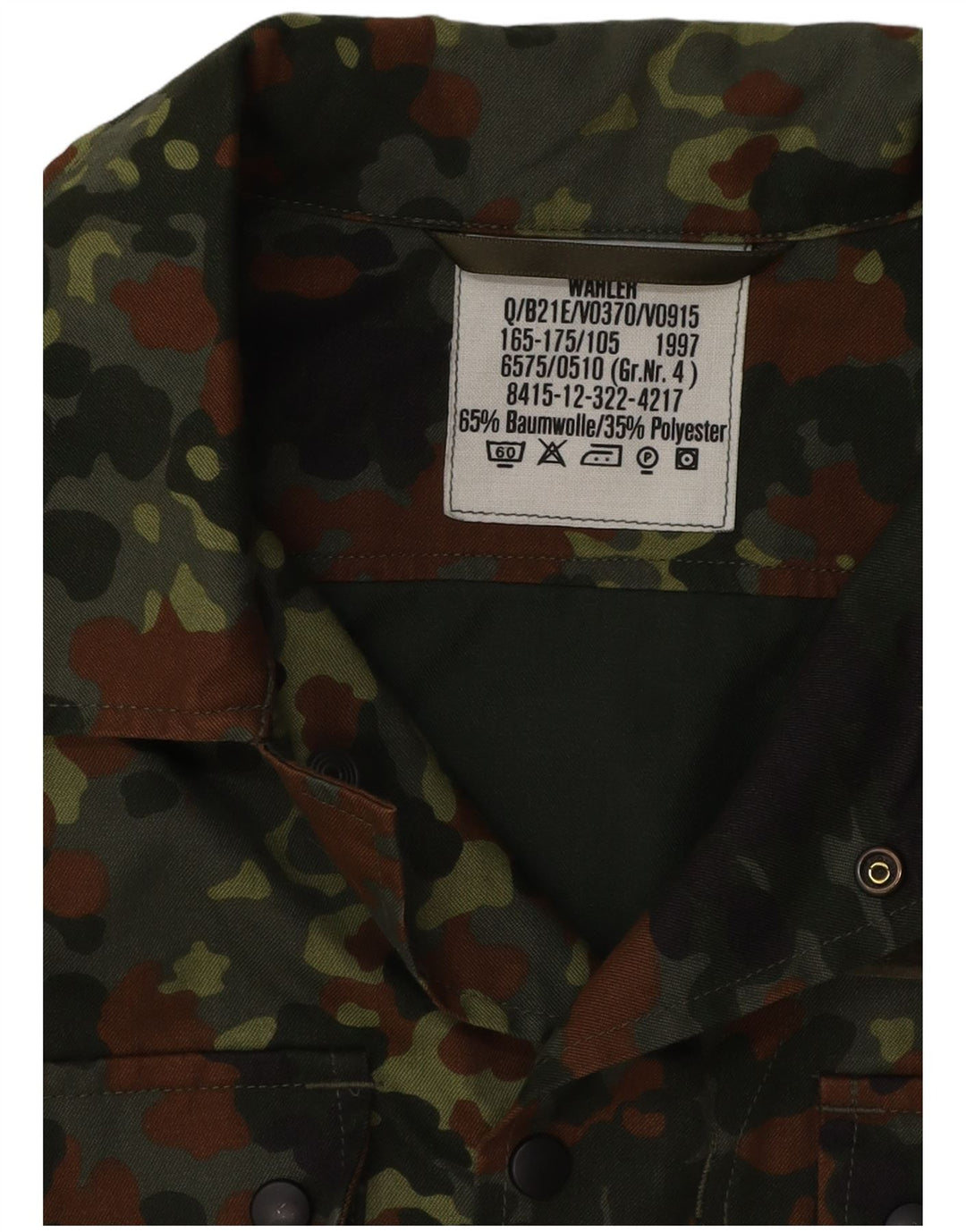 VINTAGE muška vojna jakna UK 40 Large kaki kamuflažni pamuk