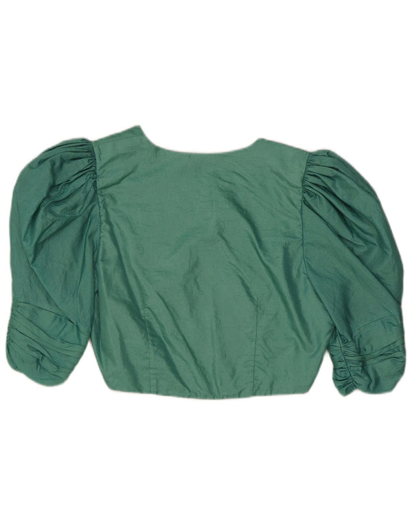 Vintage ženski bolero 3/4 rukava UK 10 Small Green