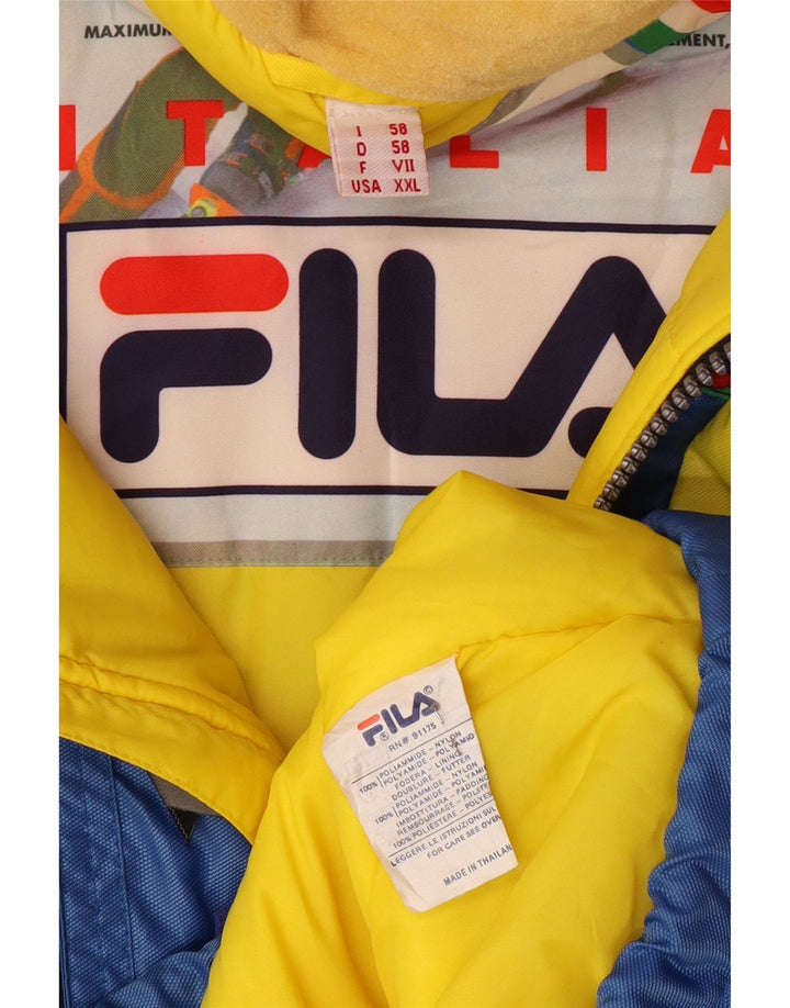 FILA muška skijaška jakna s kapuljačom IT 58 3XL plava poliamidna boja