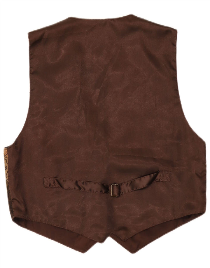 Vintage muški prsluk od velike smeđe paisley kože