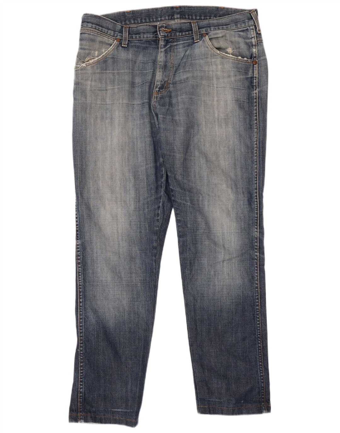 Wrangler muške ravne traperice W36 L30 plavi pamuk