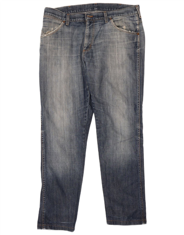 Wrangler muške ravne traperice W36 L30 plavi pamuk