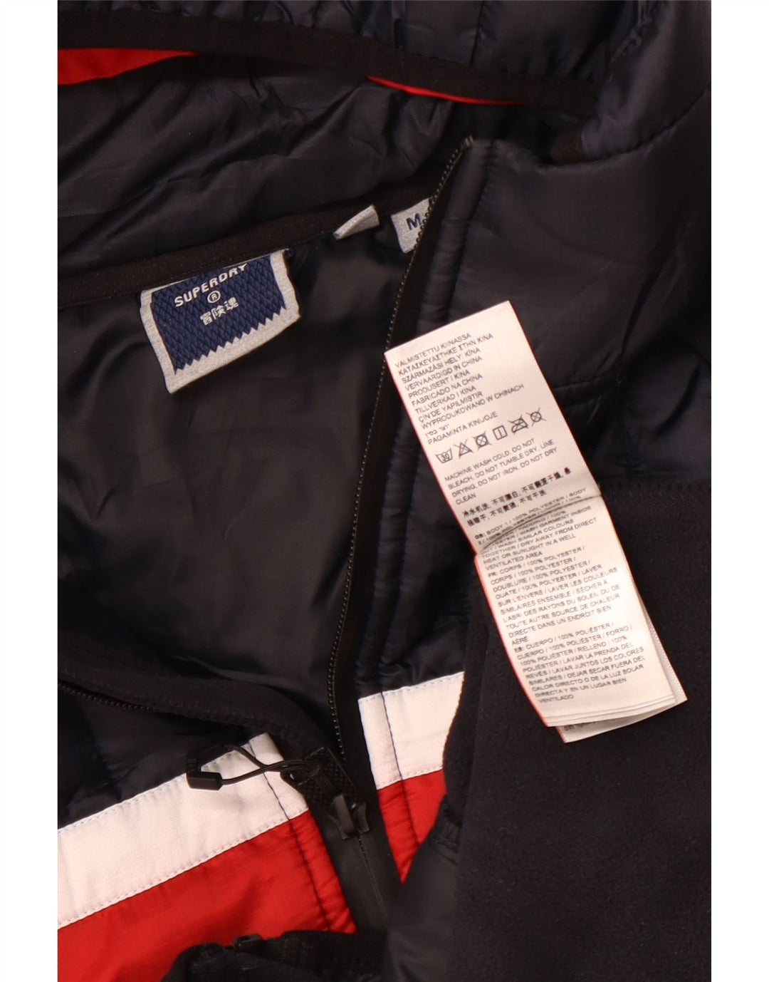 SUPERDRY muška bomber jakna s kapuljačom UK 38 srednje tamnoplave boje