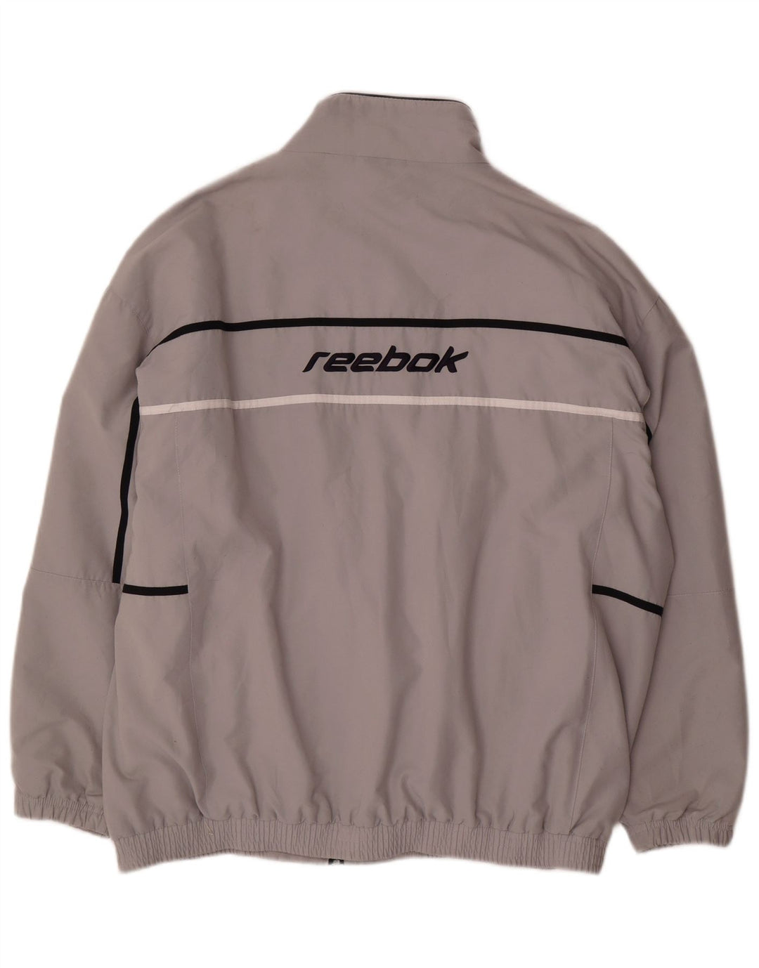 Reebok muška trenirka s grafičkim motivima, velika siva jakna od poliestera