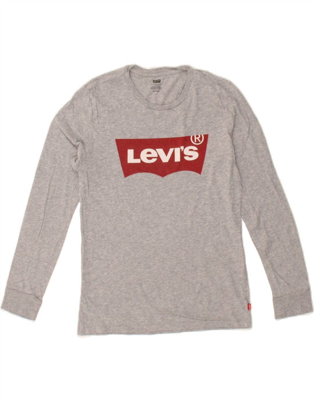 LEVI'S Mens Graphic Top Long Sleeve XS Grey Cotton Vintage Levi's and Second-Hand Levi's from Messina Hembry 