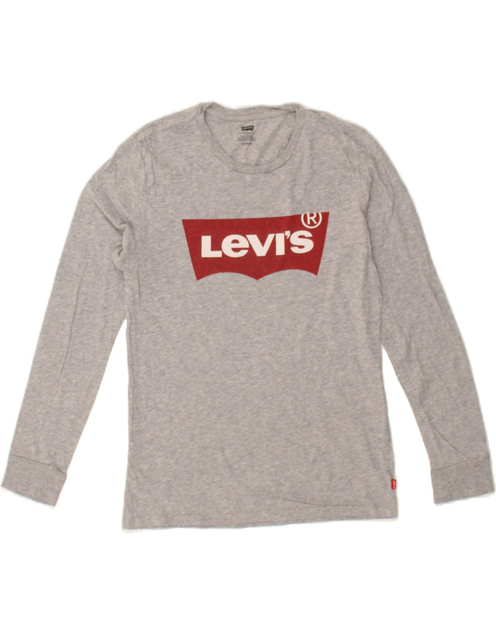 LEVI'S Mens Graphic Top Long Sleeve XS Grey Cotton Vintage Levi's and Second-Hand Levi's from Messina Hembry 