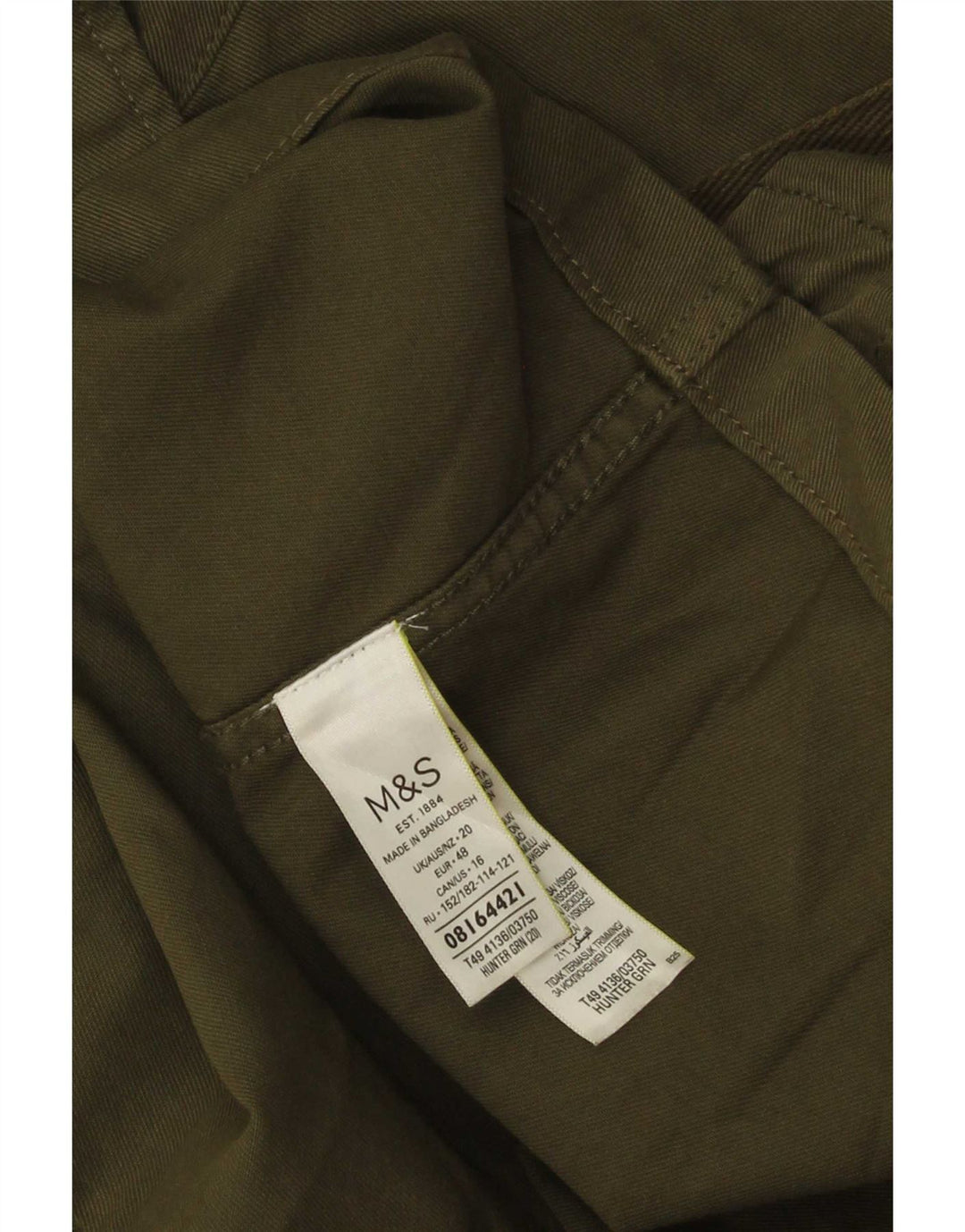 Ženska pomoćna jakna Marks & Spencer UK 20 2XL kaki pamuk