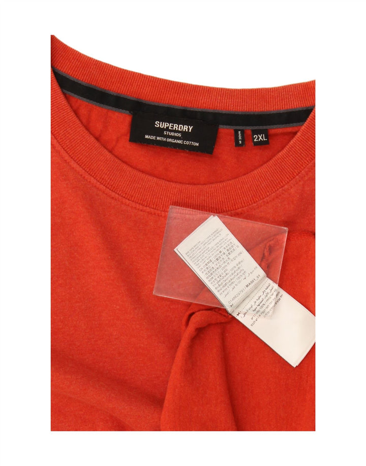 Superdry muška majica kratkih rukava 2XL crveni pamuk