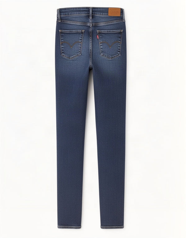 Levi's Womens 721 High Rise Skinny Jeans W31 L32 Blue Lyocell