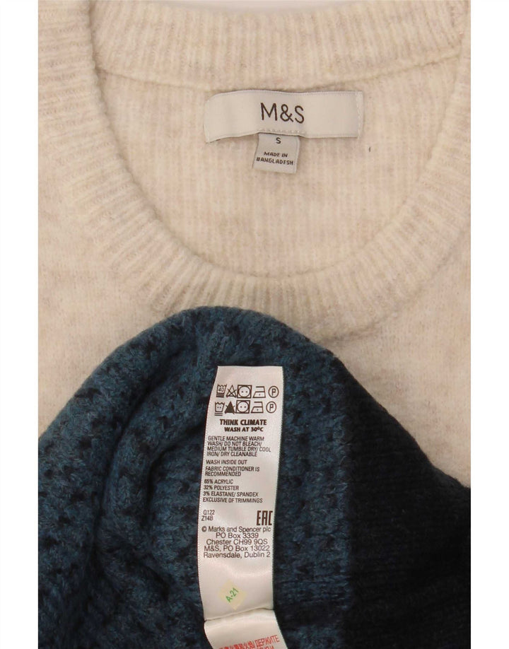 Marks & Spencer muški džemper s okruglim izrezom Mali tamnoplavi blok boja