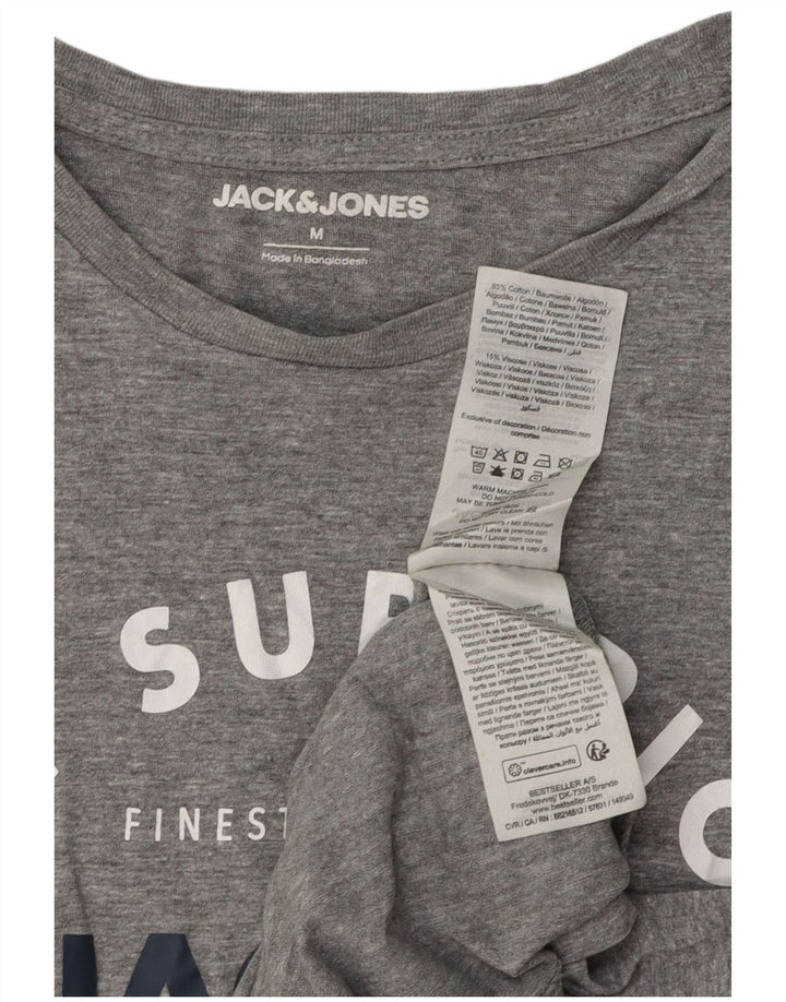 Jack & Jones muška grafička majica kratkih rukava srednje sivi flekasti pamuk