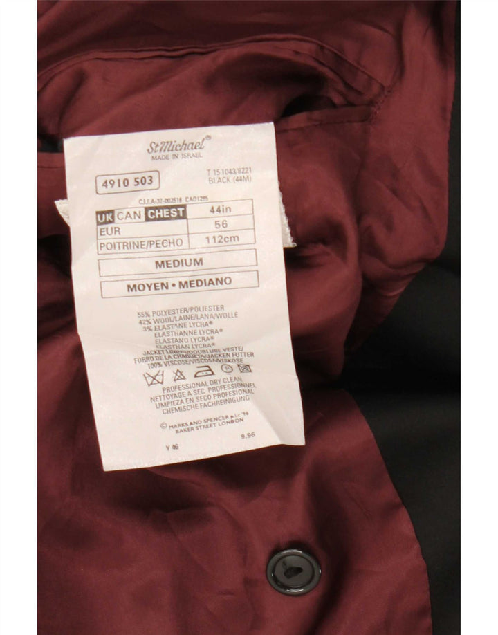 Marks & Spencer muška jakna s dvostrukim kopčanjem UK 44 XL crni poliester