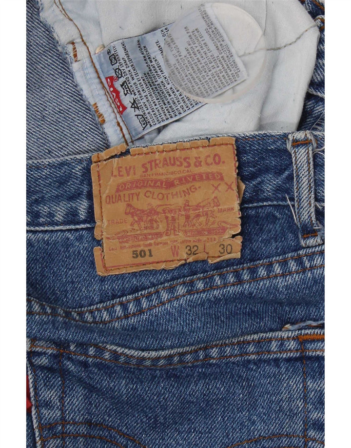 Levi's ženske 501 ravne traperice W32 L30 plavi pamuk