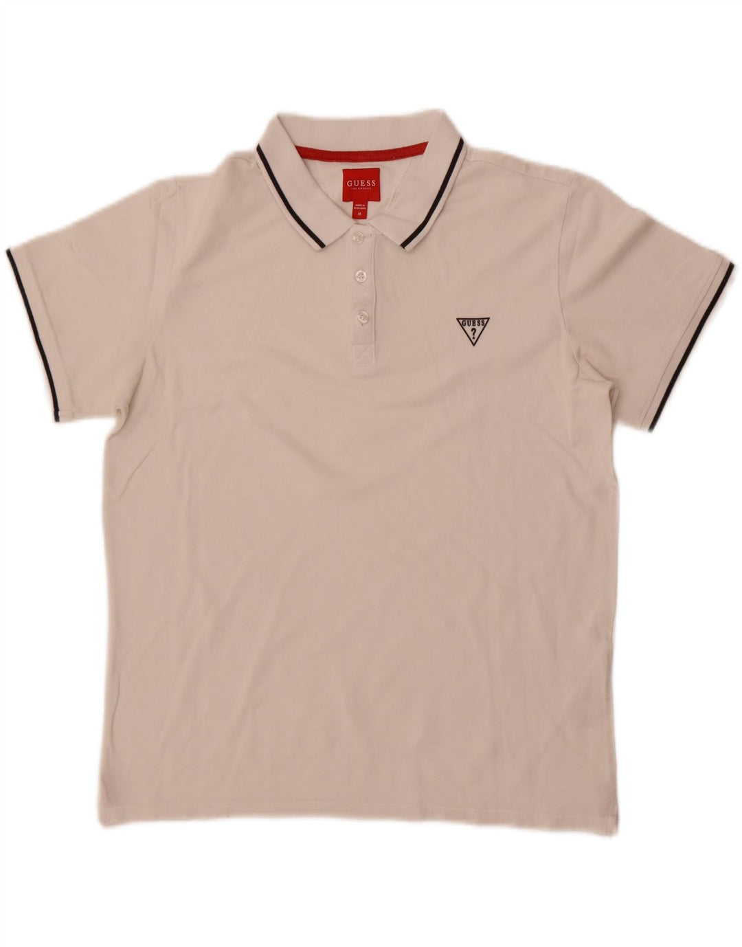 Guess muška polo majica Srednje bijeli pamuk